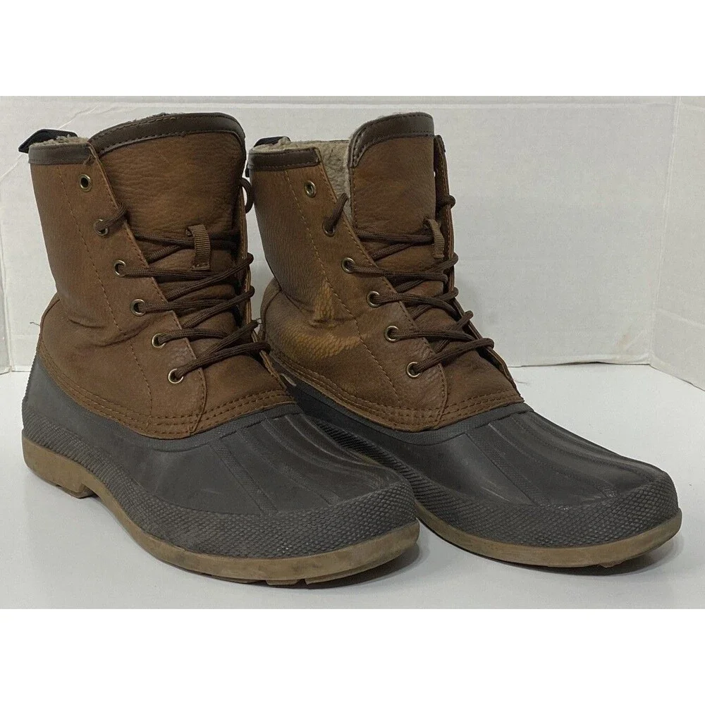 Men's Crown Vintage Weatherproof Lace Up Boot Brown Size 10m Jaxtin